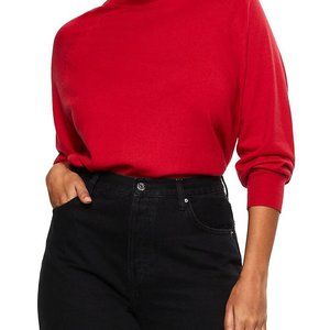 MANGO Raglan-Sleeve Knit Turtleneck Sweater NWT